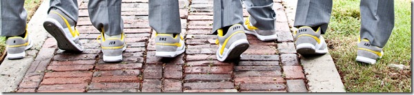 Nike Wedding Shoes, Dallas Wedding Planner, Yellow and Gray Wedding