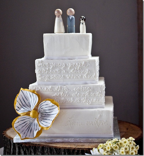 Sweet Art Bakery, Dallas Wedding Planner, Lyrics on Wedding Cake